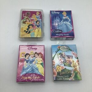 Disney Princess Playing Cards Bundle of 4 Decks Bicycle New